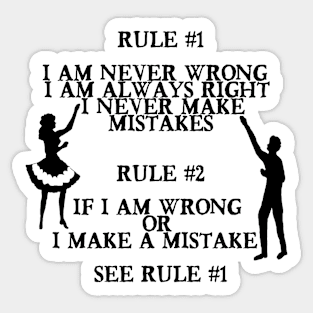 2 Rules BLK Sticker